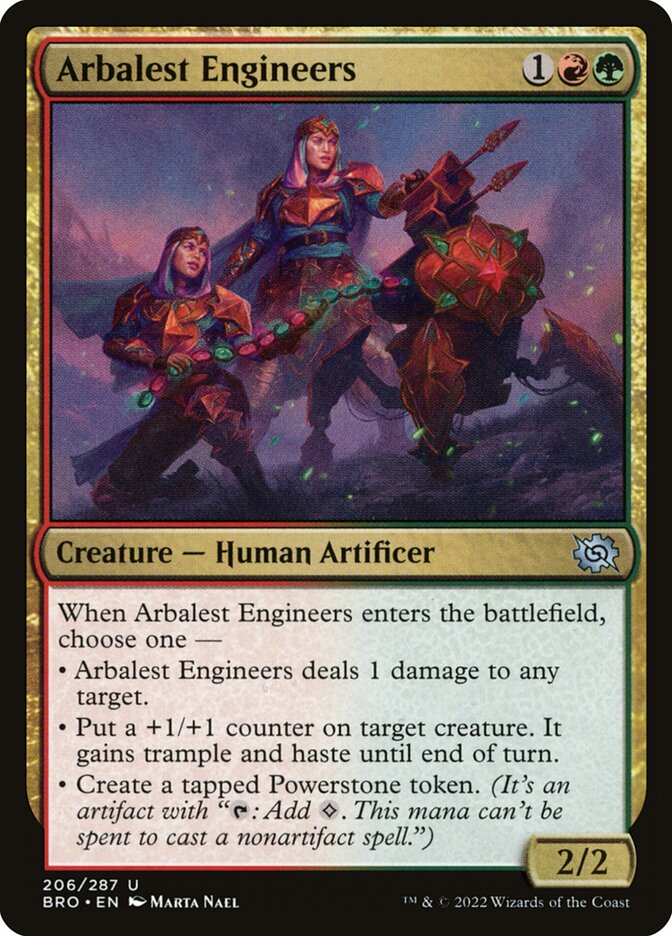 Arbalest Engineers 206 Uncommon The Brothers' War Magic: The Gathering Near Mint (NM) przód