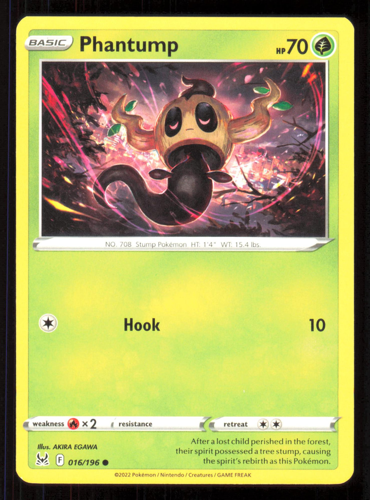 Phantump 016/196 Common Lost Origin Pokemon — przód