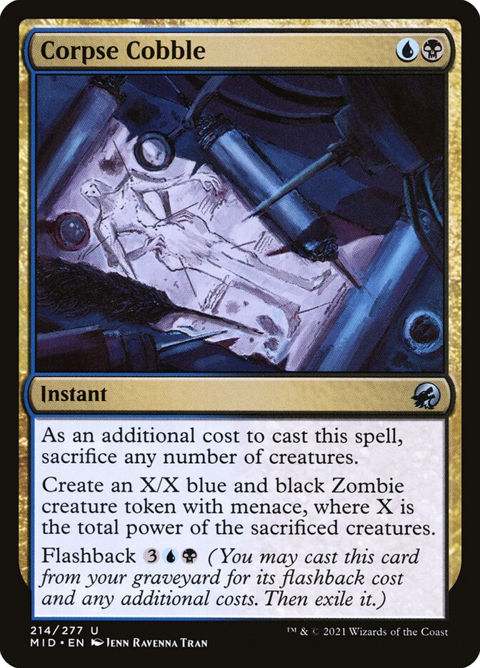 Corpse Cobble 214 Uncommon Innistrad: Midnight Hunt Magic: The Gathering Near Mint (NM) przód