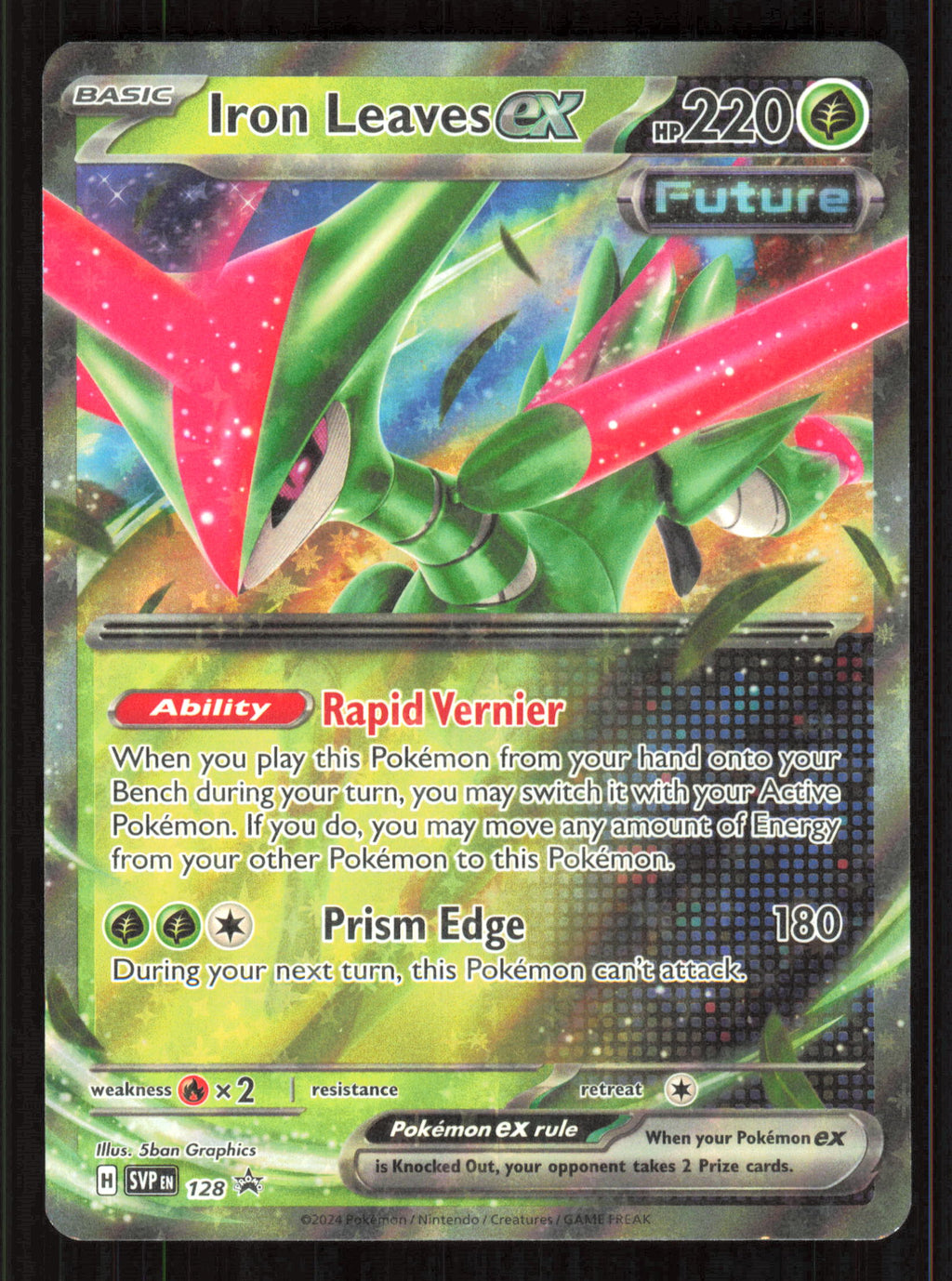 Iron Leaves ex Promo SV: Scarlet & Violet Promo Cards 128 Near Mint (NM) — przód