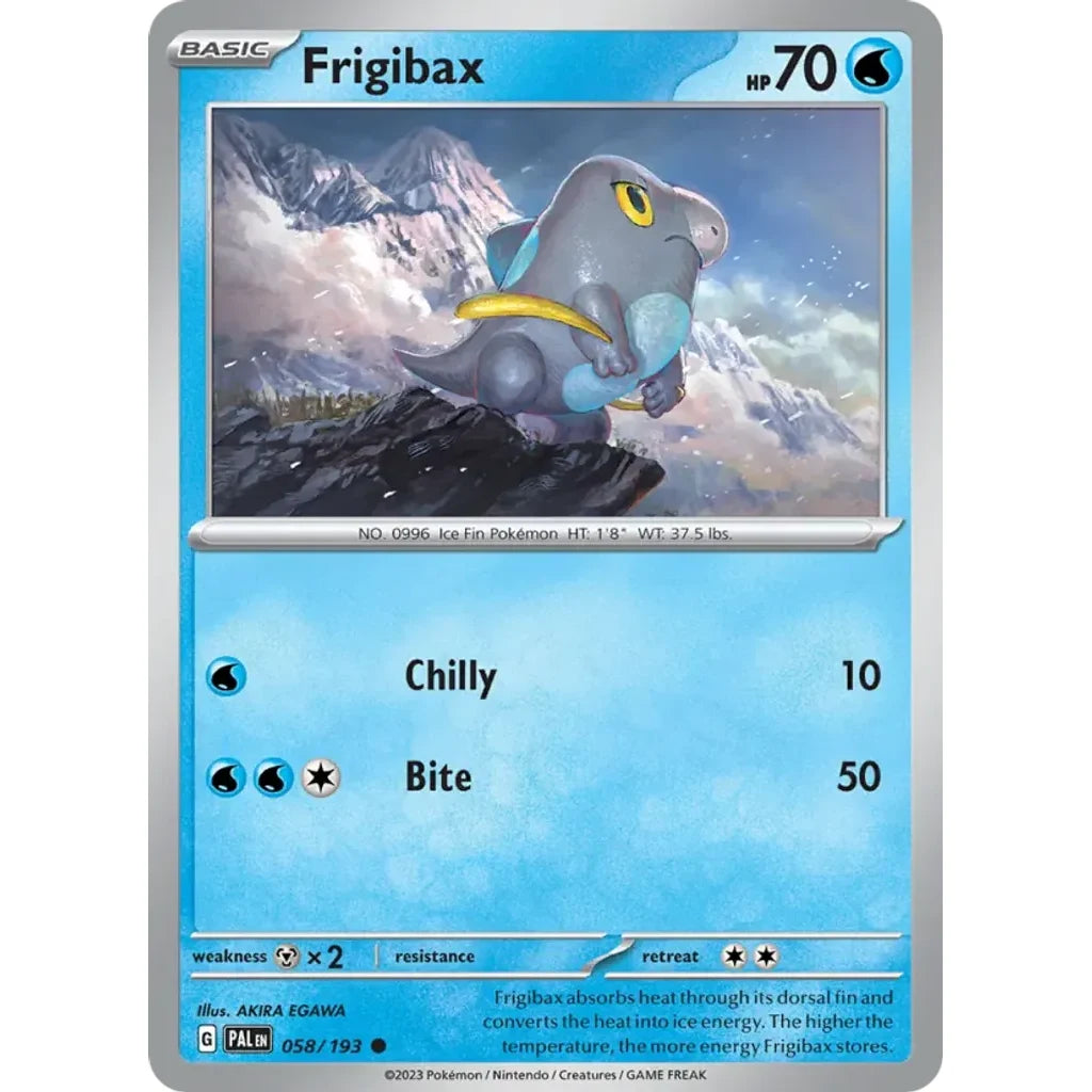 Frigibax 058/193 Common Paldea Evolved Pokemon Lightly Played (LP) przód