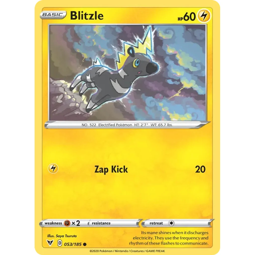 Blitzle 053/185 Common Vivid Voltage Pokemon Near Mint (NM) przód
