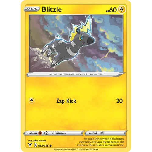 Blitzle 053/185 Common Vivid Voltage Pokemon Near Mint (NM) przód