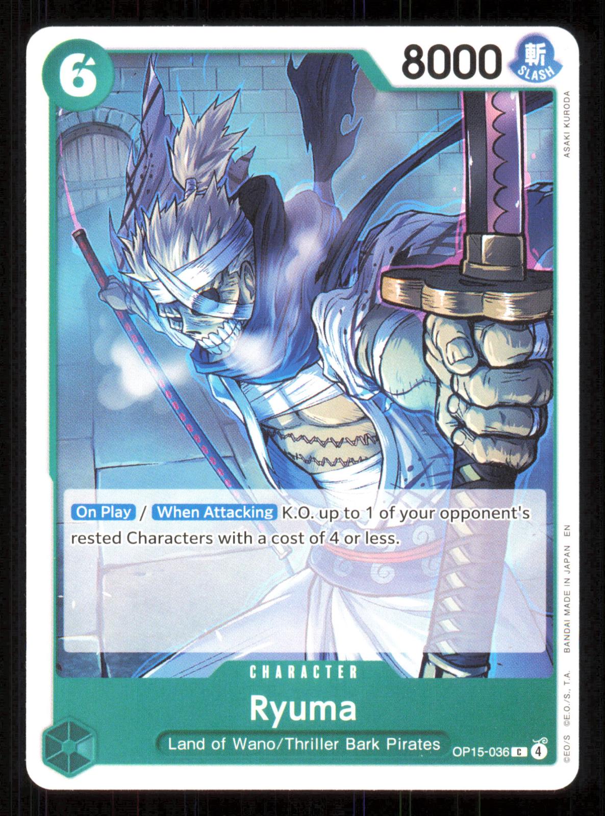Ryuma OP15-036 Common Adventure on Kami's Island One Piece Near Mint (NM) przód