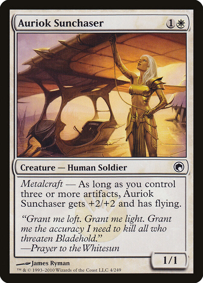 Auriok Sunchaser 4 Common Scars of Mirrodin Magic: The Gathering Lightly Played (LP) przód