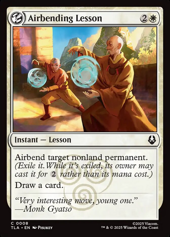 Airbending Lesson 8 Common Avatar: The Last Airbender Magic: The Gathering Near Mint (NM) przód