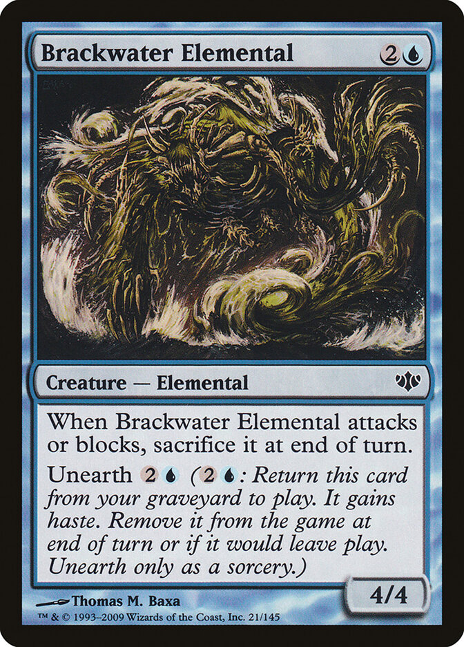 Brackwater Elemental 21 Common Conflux Magic: The Gathering Lightly Played (LP) przód