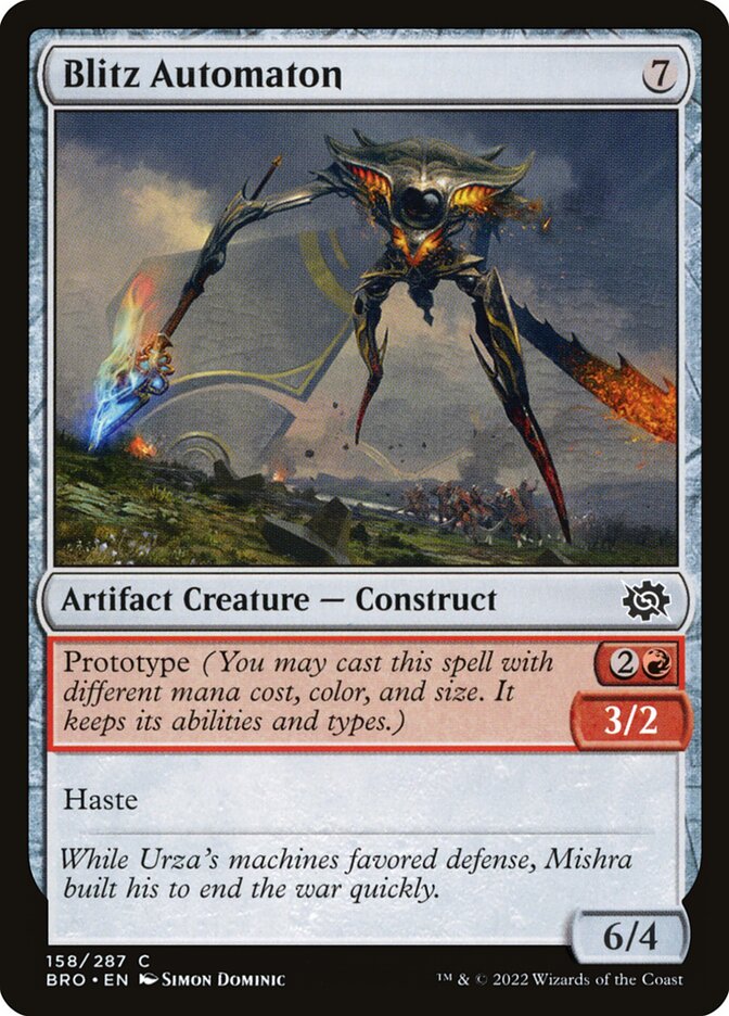 Blitz Automaton 158 Common The Brothers' War Magic: The Gathering Near Mint (NM) przód