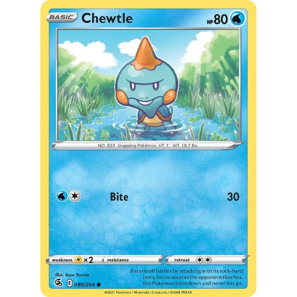 Chewtle 080/264 Common Fusion Strike Pokemon Lightly Played (LP) przód