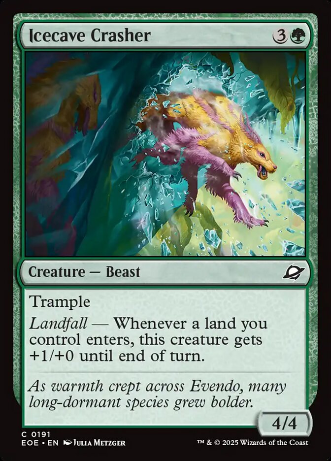 Icecave Crasher 191 Common Edge of Eternities Magic: The Gathering Near Mint (NM) przód