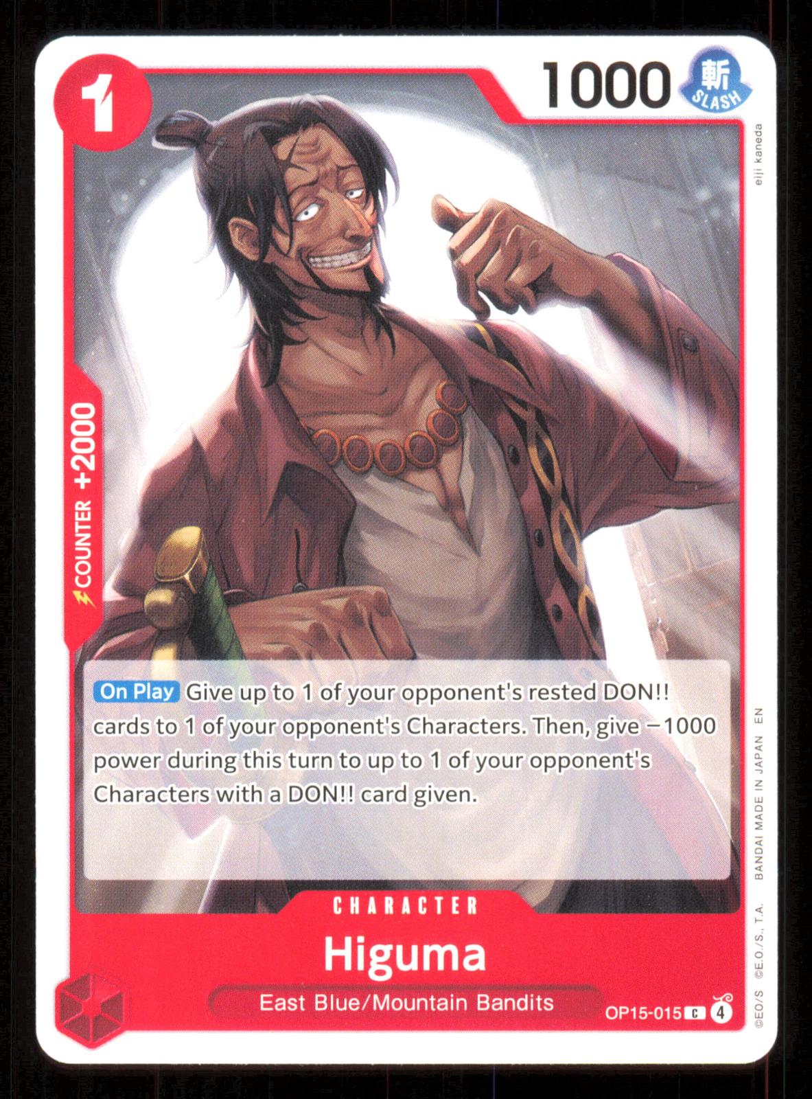 Higuma OP15-015 Common Adventure on Kami's Island One Piece Near Mint (NM) przód