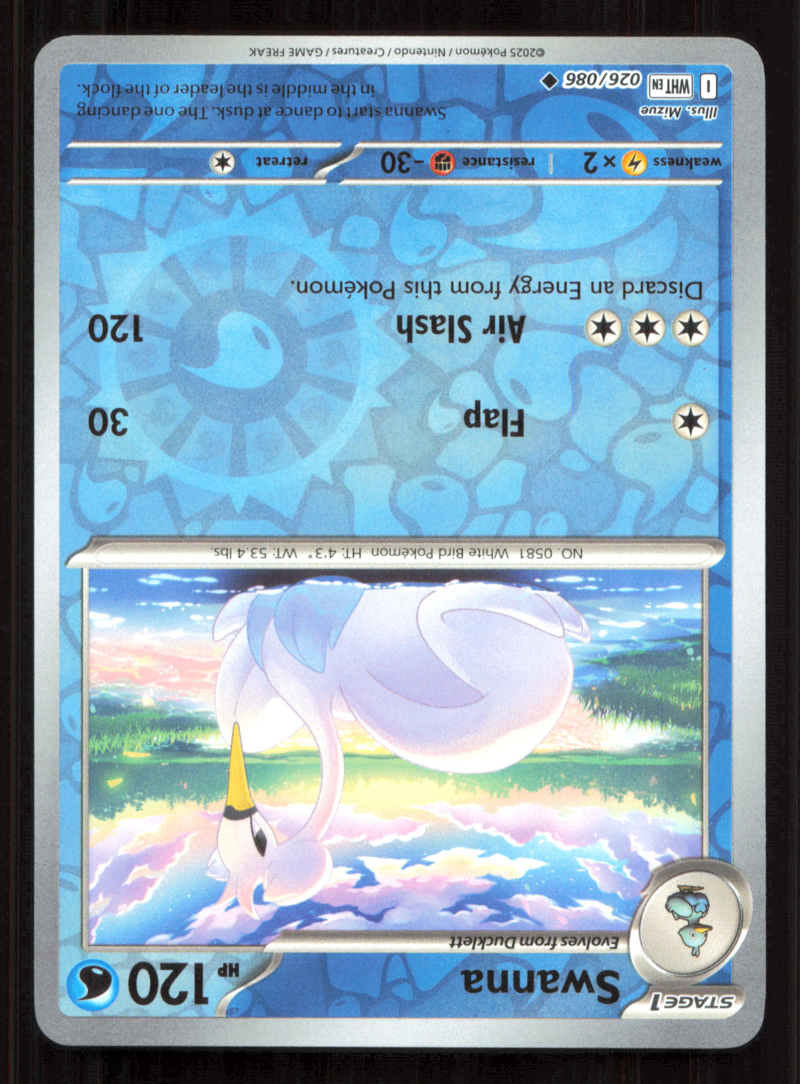 Swanna Uncommon SV: White Flare 026/086 Near Mint (NM) — przód