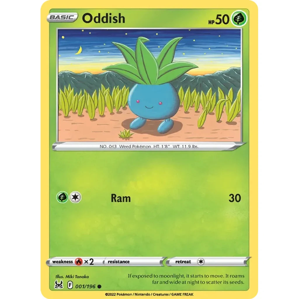 Oddish 001/196 Common Lost Origin Pokemon Near Mint (NM) przód