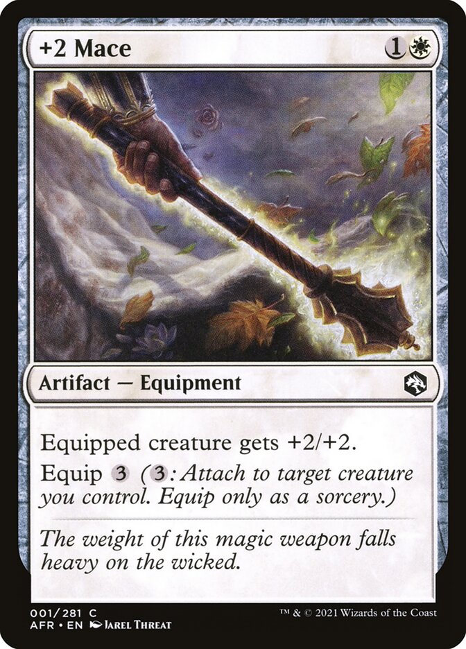 +2 Mace 1 Common Adventures in the Forgotten Realms Magic: The Gathering Near Mint (NM) przód