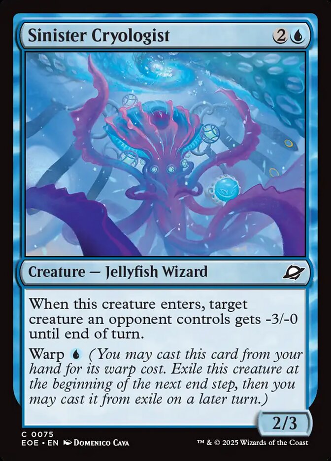 Sinister Cryologist 75 Common Edge of Eternities Magic: The Gathering Near Mint (NM) przód