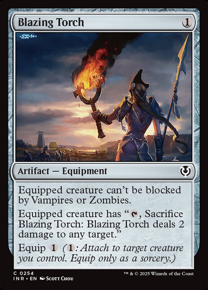 Blazing Torch 254 Common Innistrad Remastered Magic: The Gathering Near Mint (NM) przód