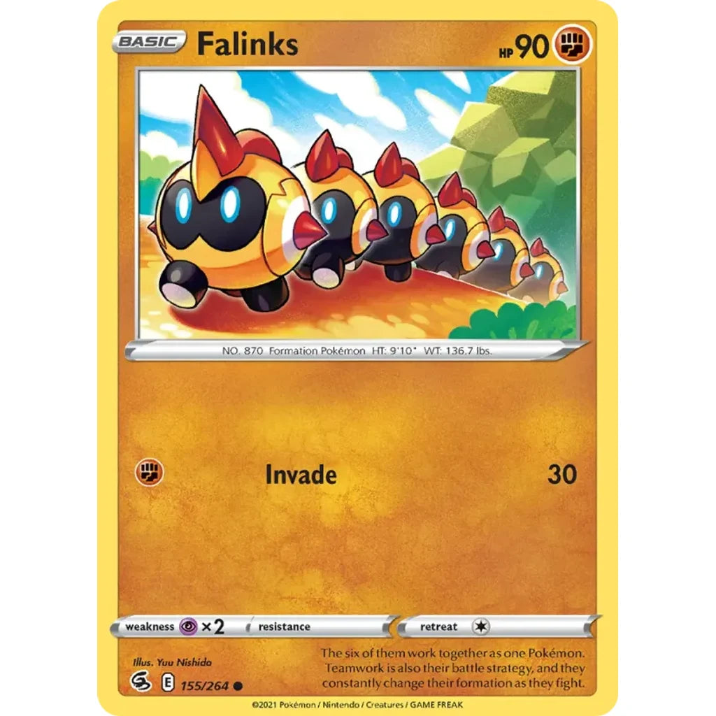 Falinks 155/264 Common Fusion Strike Pokemon Lightly Played (LP) przód