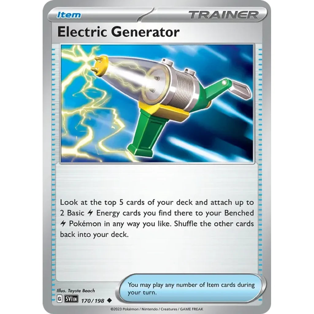 Electric Generator 170/198 Uncommon Scarlet &amp; Violet Pokemon Near Mint (NM) przód