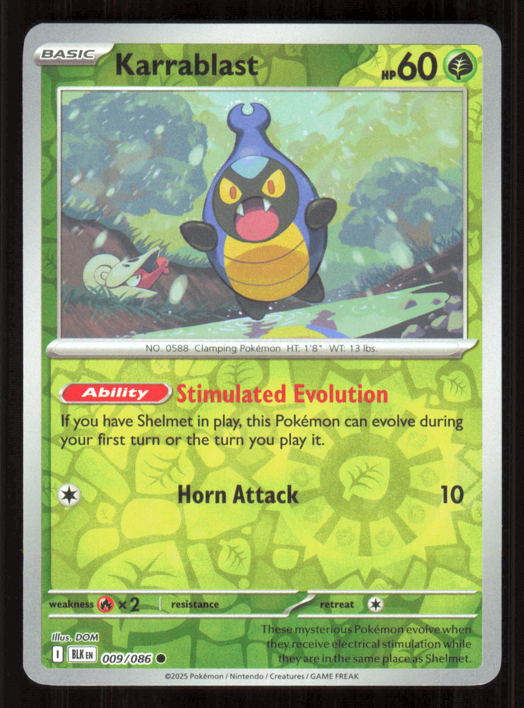 Karrablast Common SV: Black Bolt 009/086 Near Mint (NM) przód