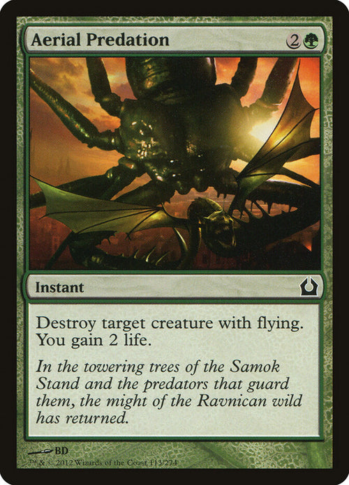 Aerial Predation 113 Common Return to Ravnica Magic: The Gathering Foil Lightly Played (LP) przód