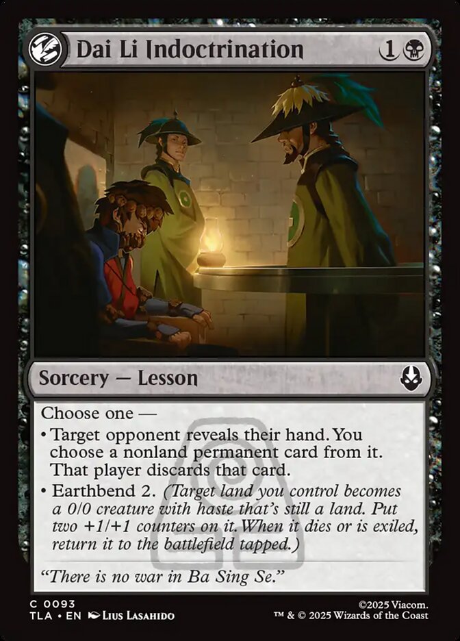 Dai Li Indoctrination 93 Common Avatar: The Last Airbender Magic: The Gathering Near Mint (NM) przód
