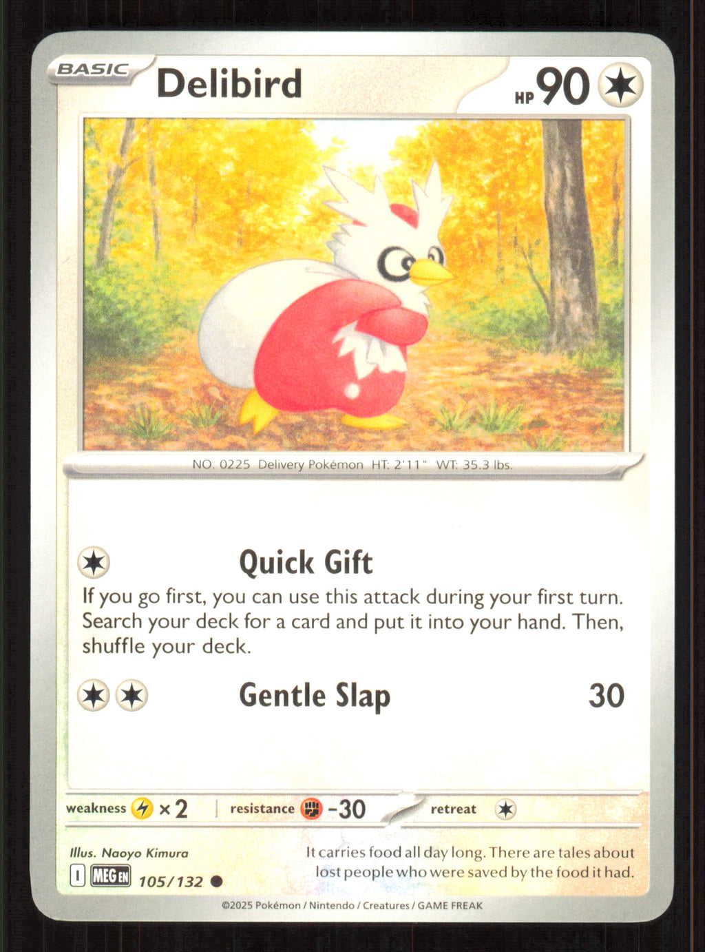 Delibird Common ME01: Mega Evolution 105/132 Near Mint (NM) — przód