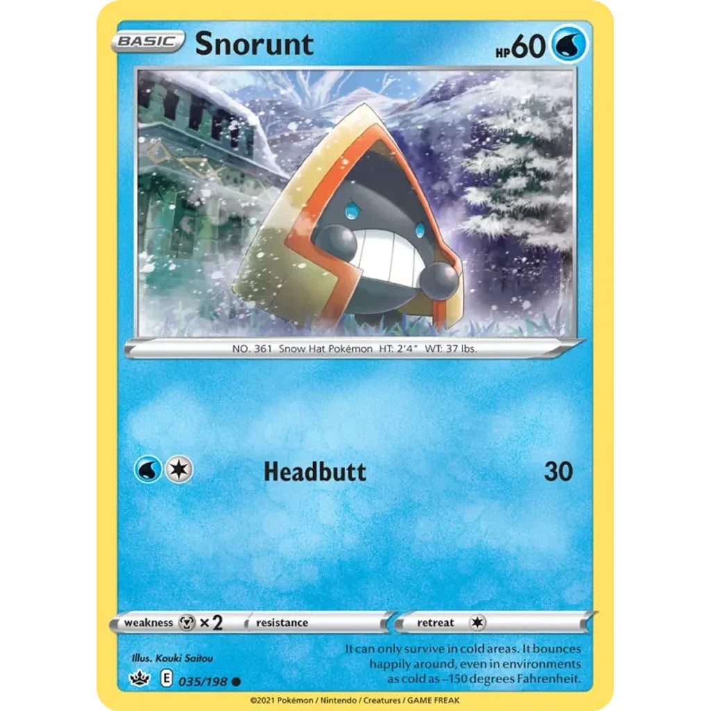 Snorunt 035/198 Common Chilling Reign Pokemon Near Mint (NM) przód