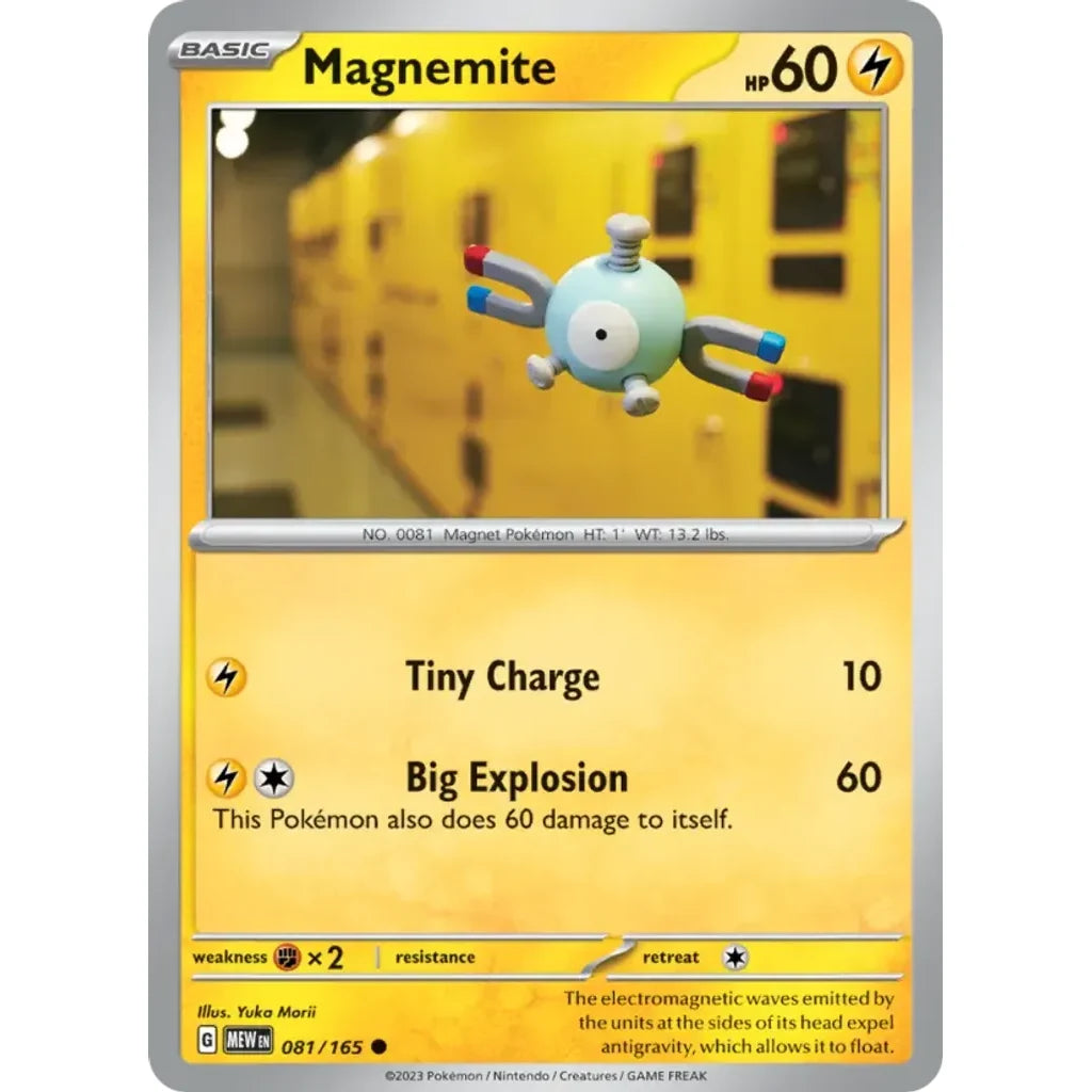 Magnemite 081/165 Common 151 Pokemon Near Mint (NM) przód