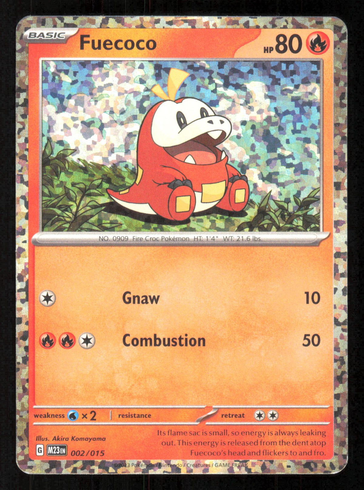 Fuecoco 002/015 holo Promo McDonald's Collection 2023 Pokemon Holo Lightly Played (LP) przód