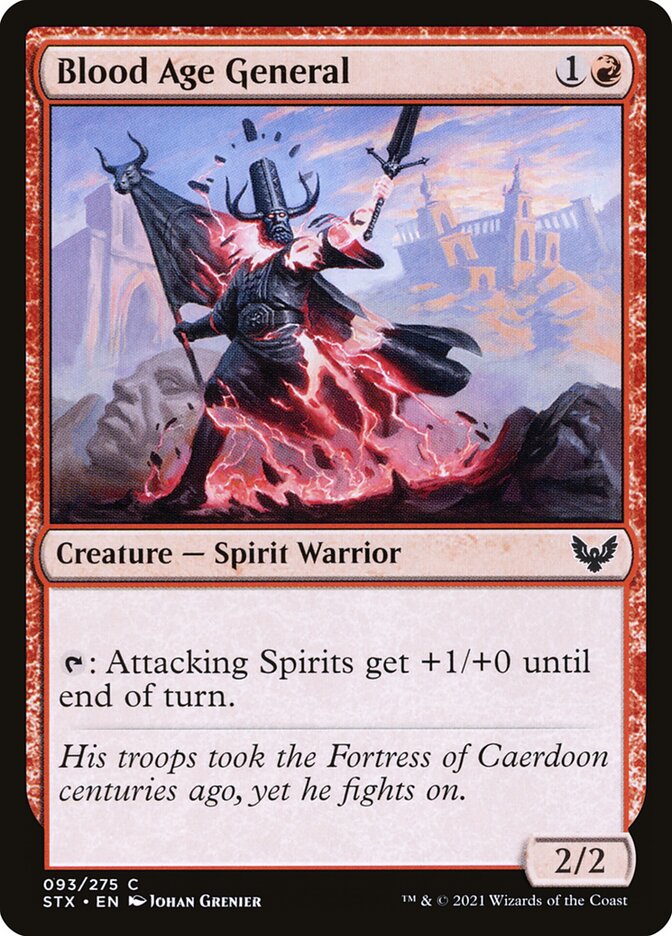 Blood Age General 93 Common Strixhaven: School of Mages Magic: The Gathering Near Mint (NM) przód