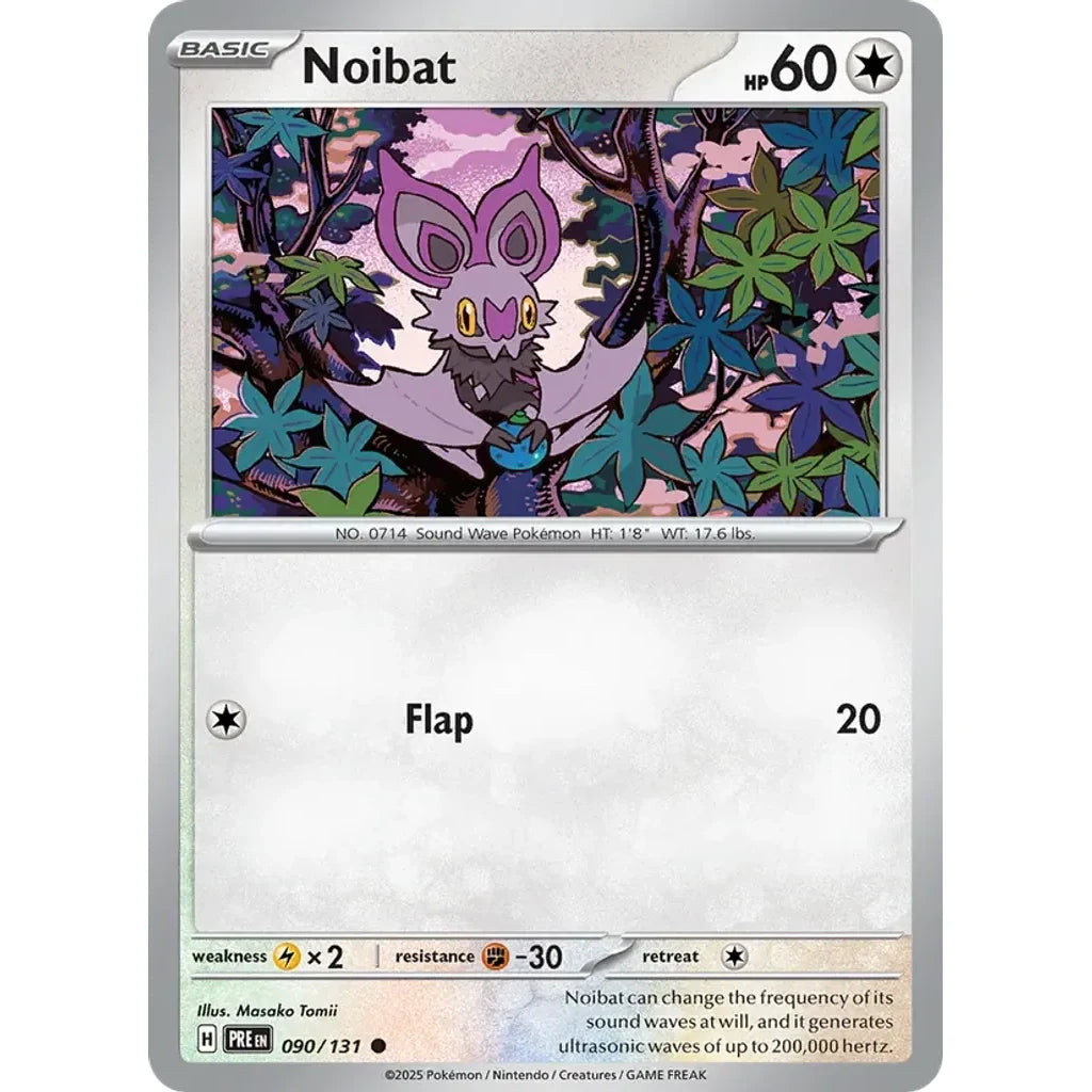 Noibat 090/131 Common SV: Prismatic Evolutions Pokemon Near Mint (NM) przód
