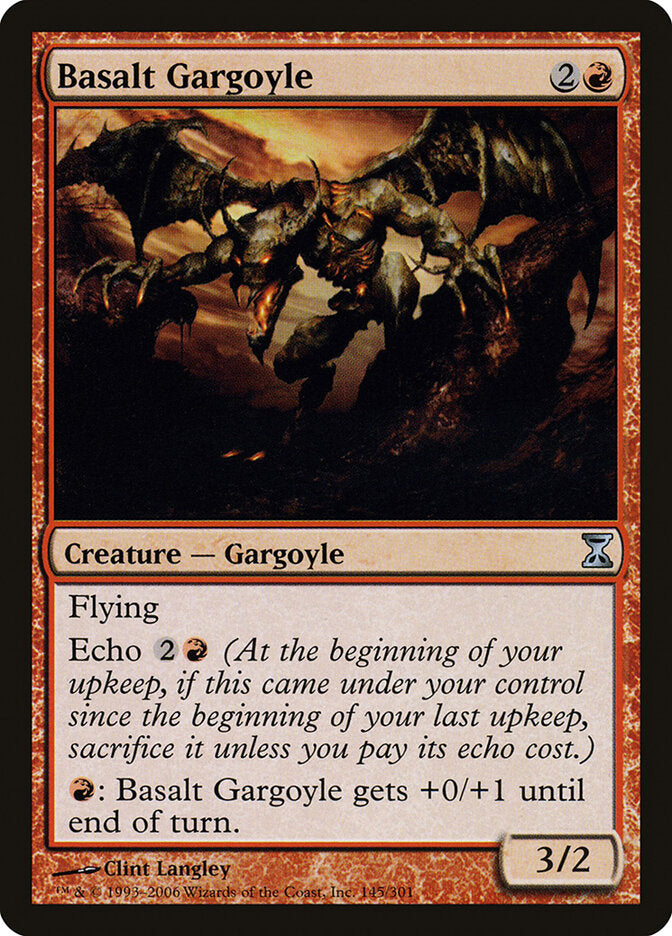 Basalt Gargoyle 145 Uncommon Time Spiral Magic: The Gathering Lightly Played (LP) przód