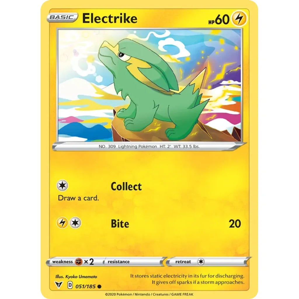 Electrike 051/185 Common Vivid Voltage Pokemon Near Mint (NM) przód