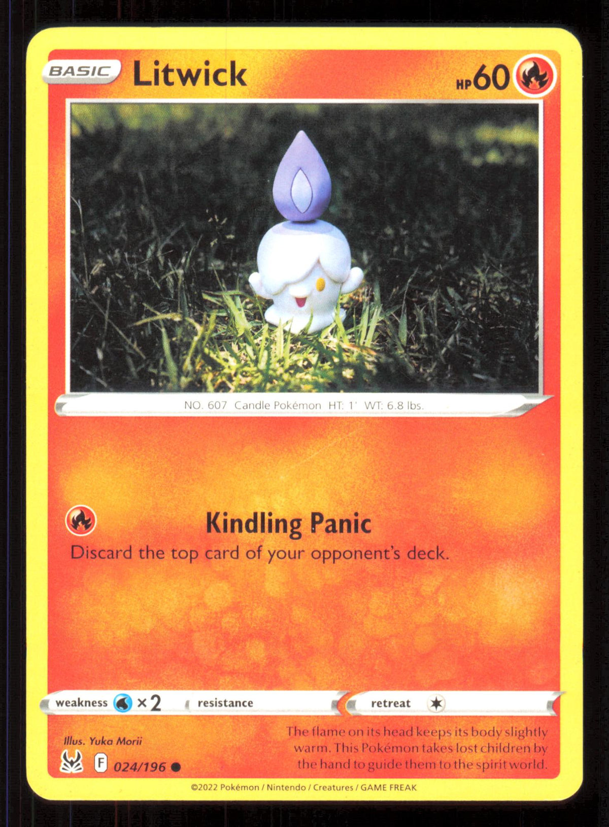Litwick 024/196 Common Lost Origin Pokemon Near Mint (NM) przód