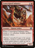 Conscripted Infantry 129 Common The Brothers' War Magic: The Gathering Near Mint (NM) przód