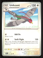 Unfezant Uncommon SV: Black Bolt 073/086 Near Mint (NM) — przód