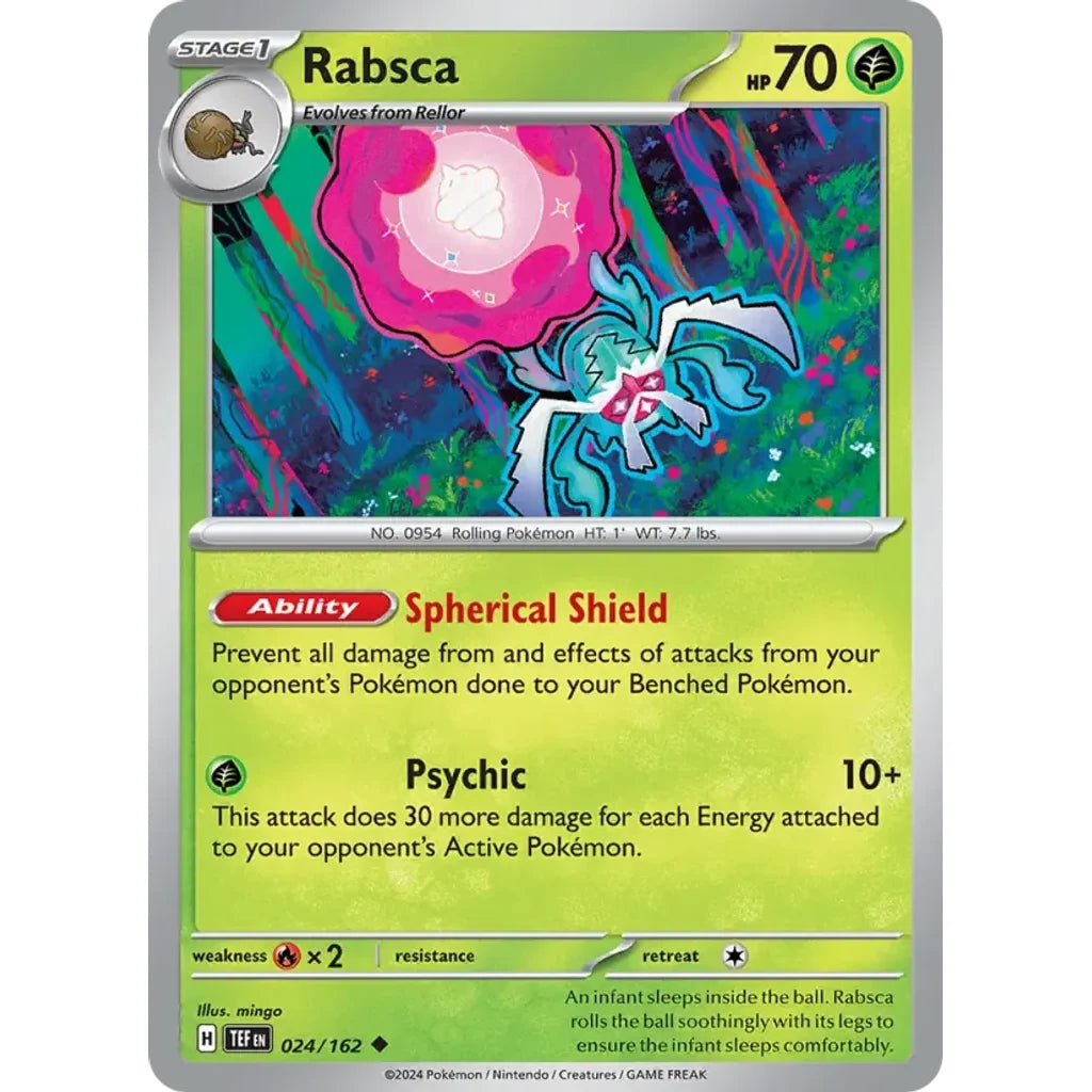Rabsca 024/162 Uncommon Temporal Forces Pokemon Near Mint (NM) przód