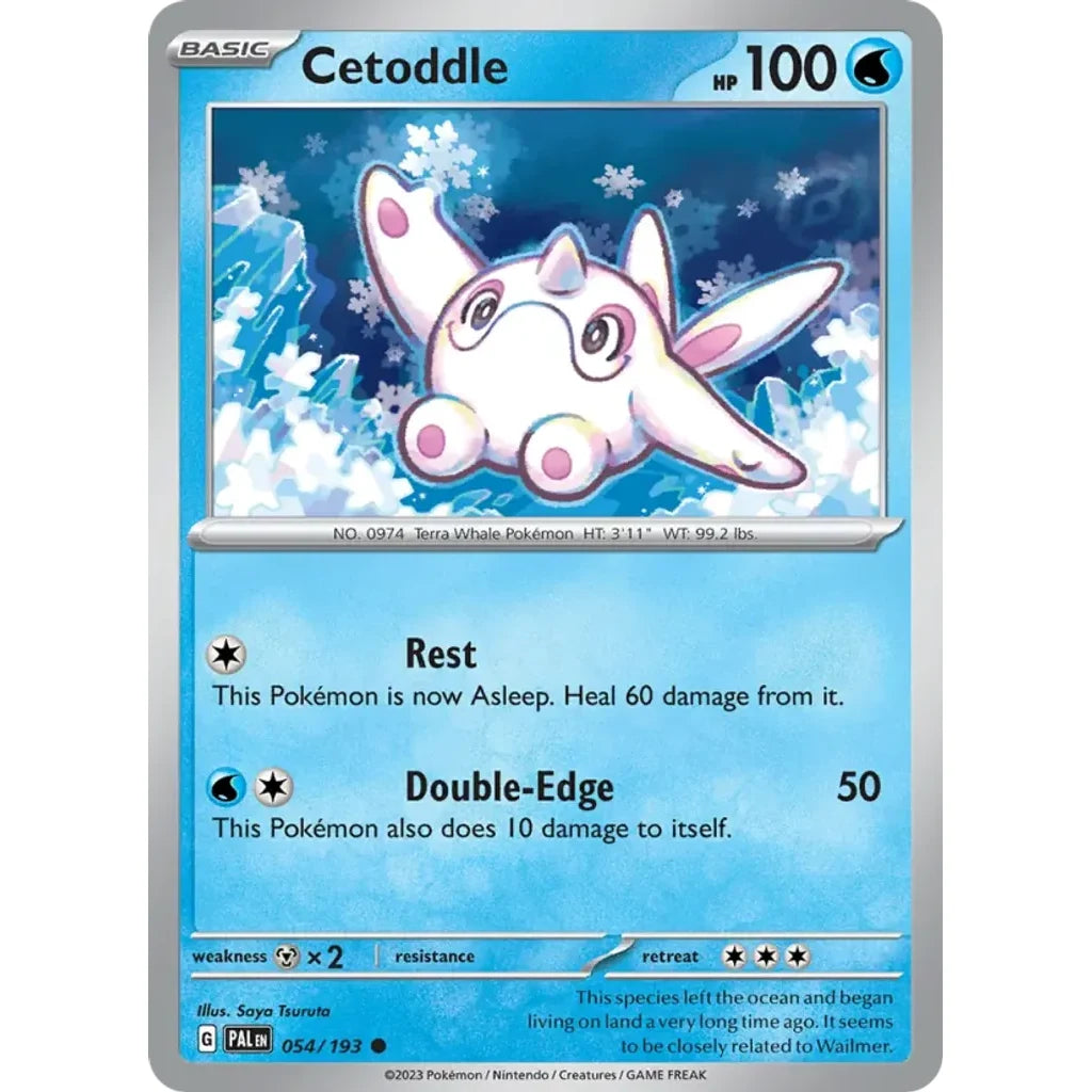 Cetoddle 054/193 Common Paldea Evolved Pokemon Reverse Holo Lightly Played (LP) przód
