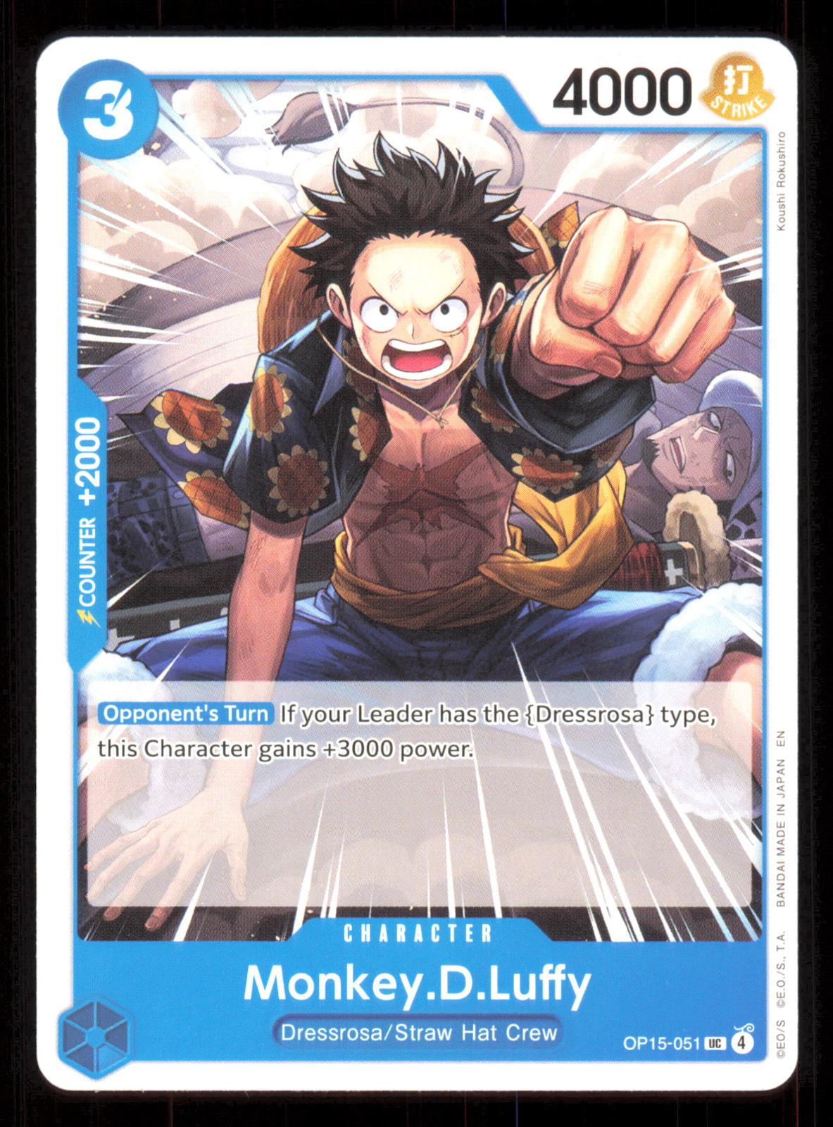 Monkey.D.Luffy OP15-051 Uncommon Adventure on Kami's Island One Piece Near Mint (NM) przód