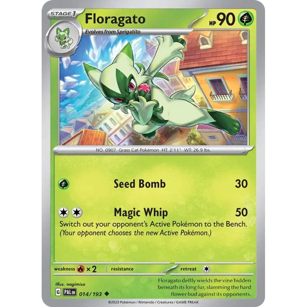 Floragato 014/193 Uncommon Paldea Evolved Pokemon Near Mint (NM) przód