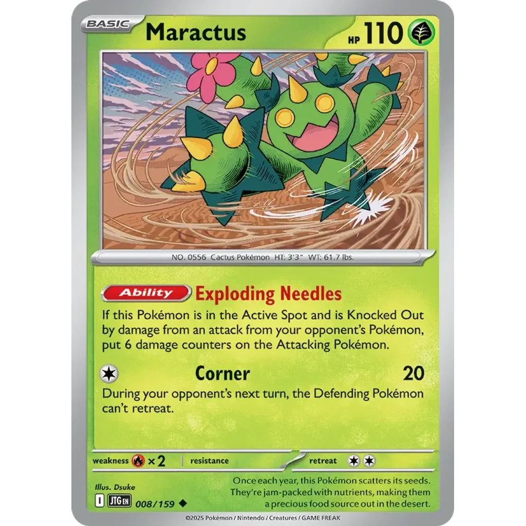 Maractus 008/159 Uncommon Journey Together Pokemon Lightly Played (LP) przód
