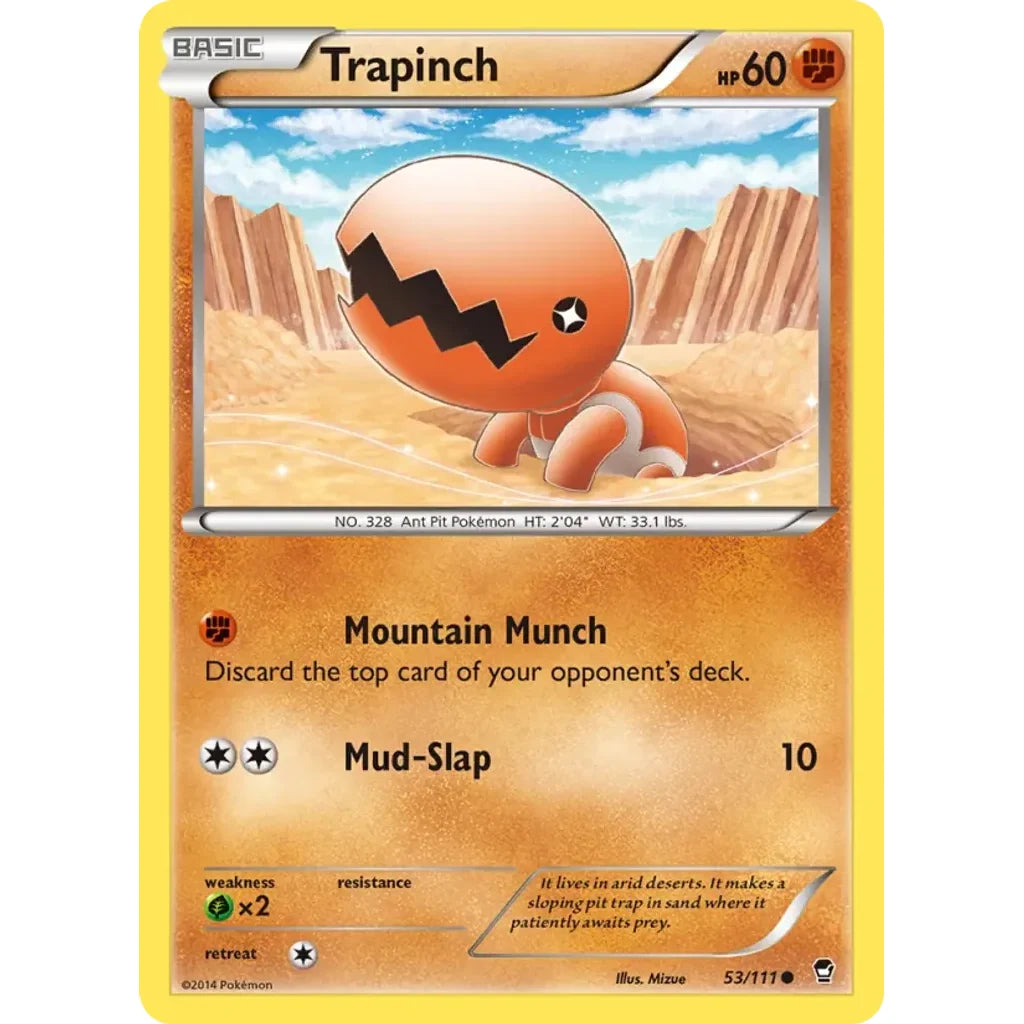 Trapinch 53/111 Common Furious Fists Pokemon Lightly Played (LP) przód