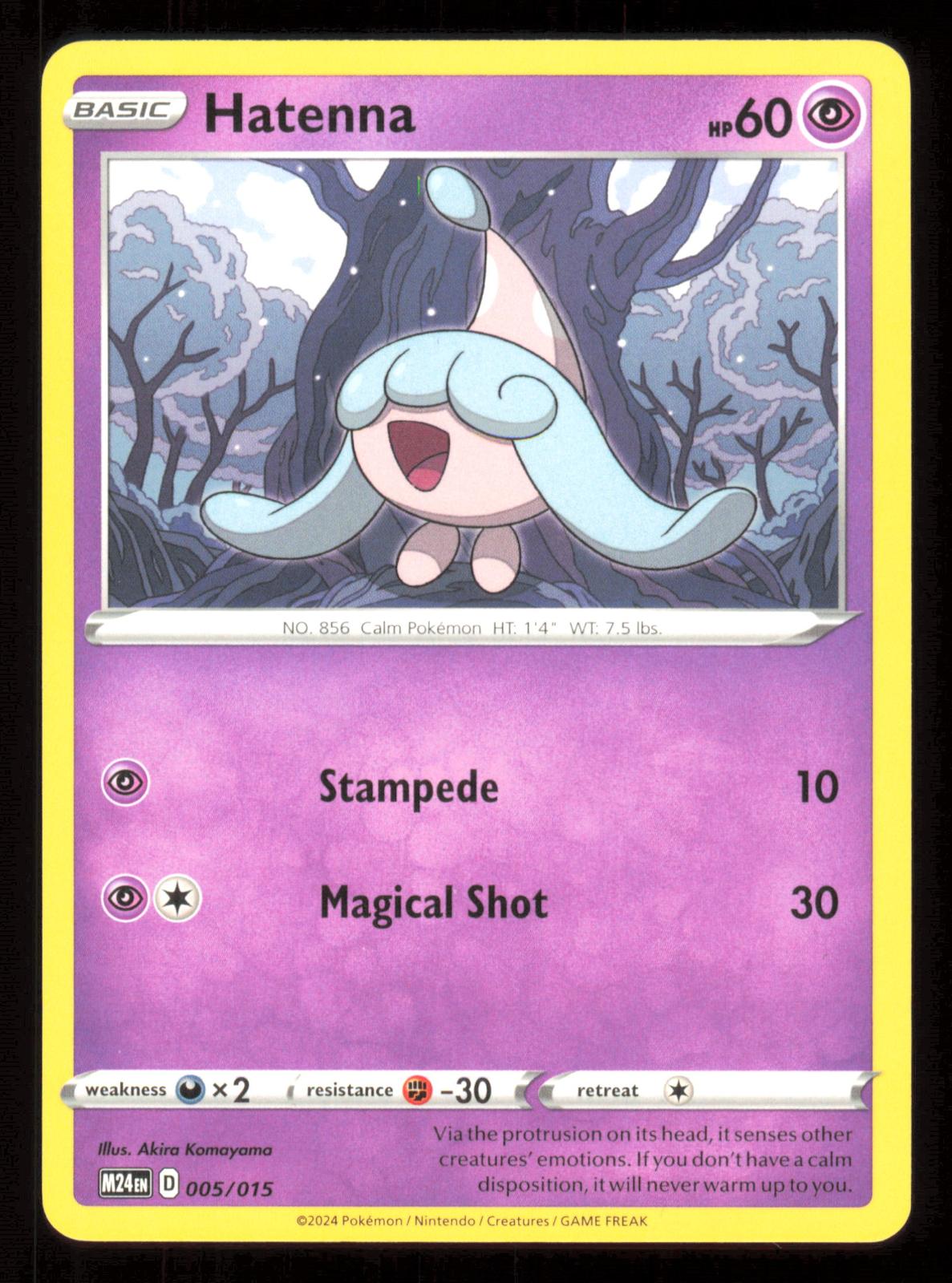 Hatenna 005/015 Promo McDonald's Promos 2024 Pokemon Lightly Played (LP) przód