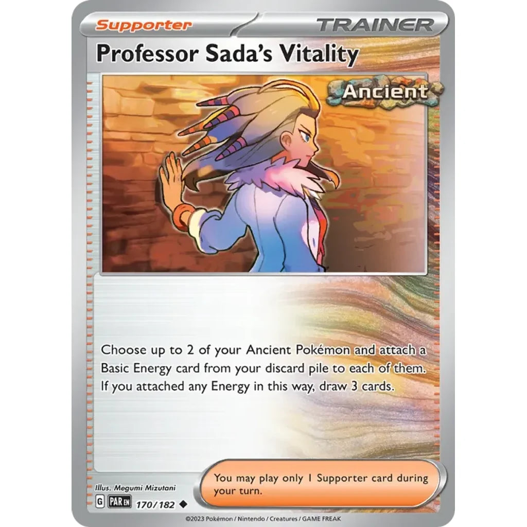 Professor Sada's Vitality 170/182 Uncommon Paradox Rift Pokemon Near Mint (NM) przód