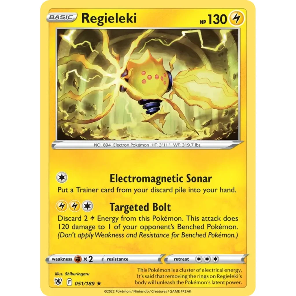 Regieleki 051/189 Rare Astral Radiance Pokemon Lightly Played (LP) przód