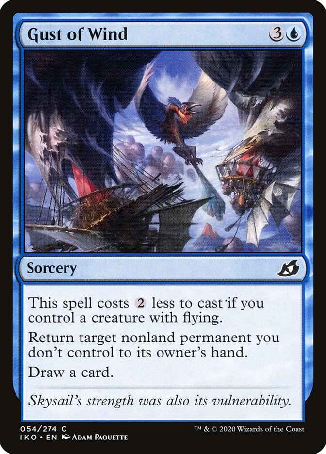 Gust of Wind 54 Common Ikoria: Lair of Behemoths Magic: The Gathering Near Mint (NM) przód