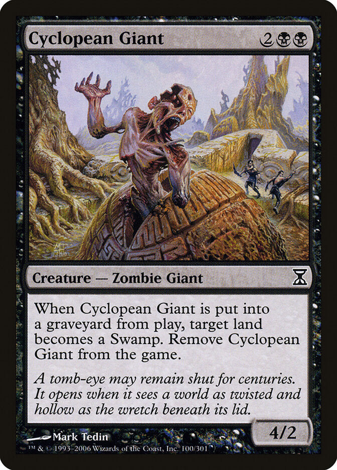 Cyclopean Giant 100 Common Time Spiral Magic: The Gathering Lightly Played (LP) przód