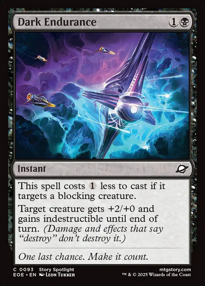 Dark Endurance 93 Common Edge of Eternities Magic: The Gathering Near Mint (NM) przód