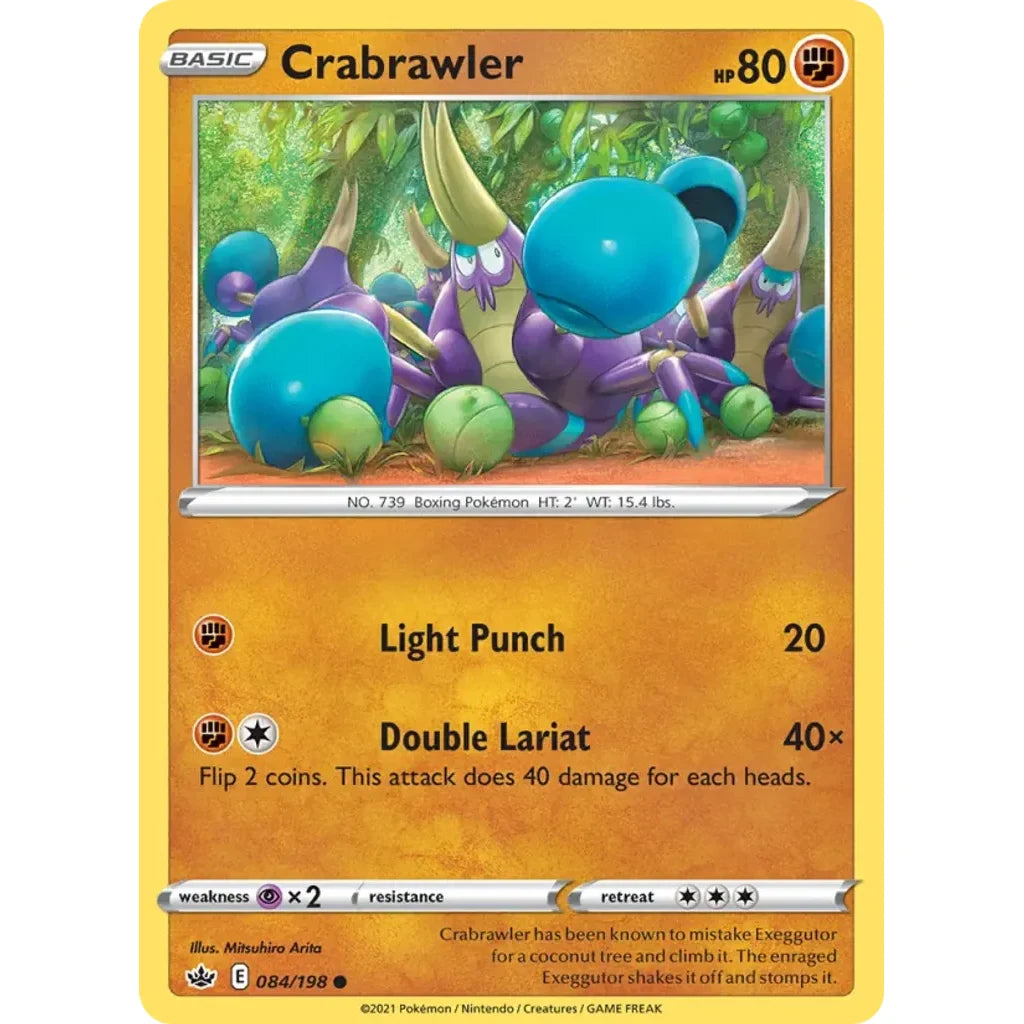 Crabrawler 084/198 Common Chilling Reign Pokemon Near Mint (NM) przód