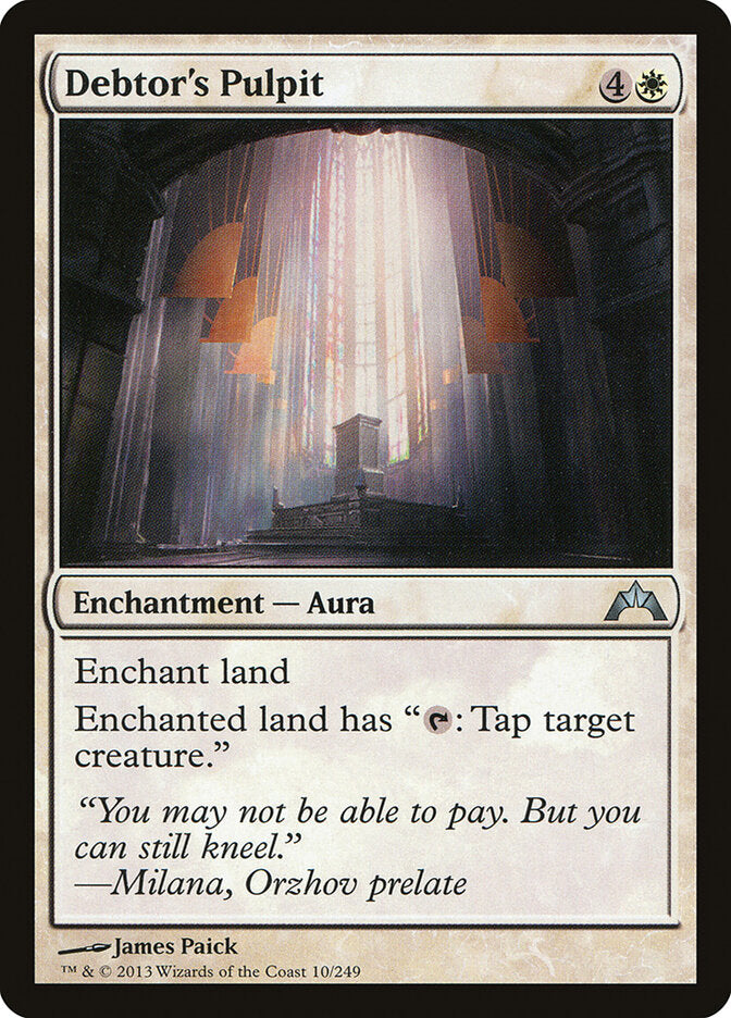 Debtor's Pulpit 10 Uncommon Gatecrash Magic: The Gathering Near Mint (NM) przód